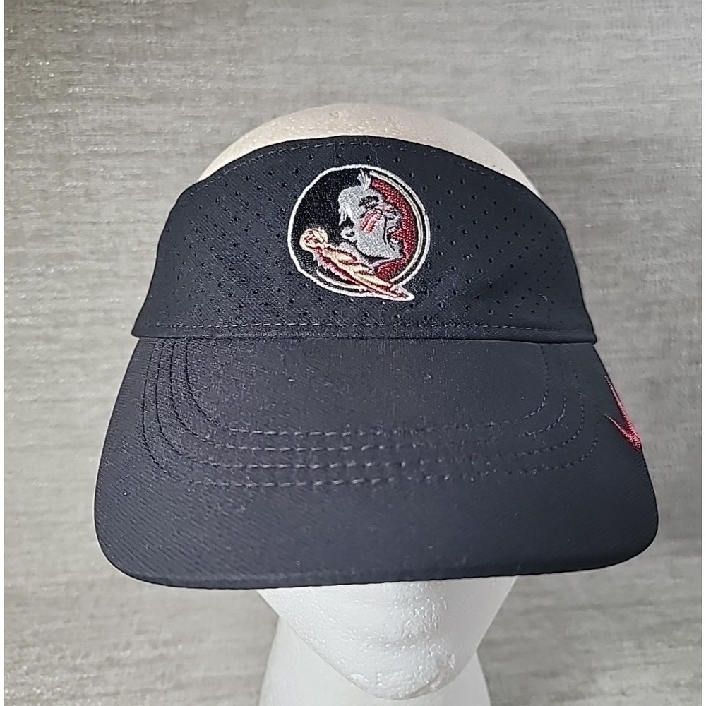 Nike Florida State Seminoles FSU Visor Black‎ Dri Fit Adjustable Logo Swoosh